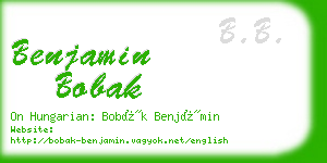 benjamin bobak business card